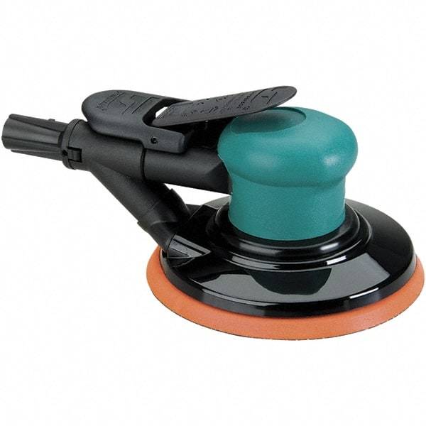 Dynabrade - 12,000 OPM, 14 CFM Air Consumption, Palm Air Orbital Sander - Round Pad, 1/4 NPT Inlet - Exact Tool & Supply