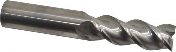 Niagara Cutter - 1", 2-5/8" LOC, 1" Shank Diam, 6" OAL, 3 Flute, Solid Carbide Square End Mill - Single End, Uncoated, Spiral Flute, 45° Helix, Centercutting, Right Hand Cut, Right Hand Flute - Exact Tool & Supply