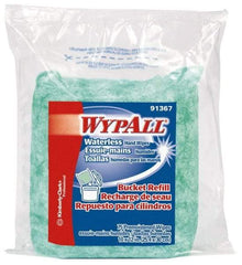 WypAll - Pre-Moistened Hand Cleaning Wipes - Refill, 12-1/4" x 10-1/2" Sheet Size, Green - Exact Tool & Supply