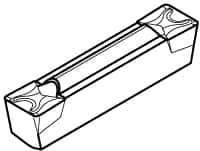 Kennametal - 0605M0G GMN Grade KC5025, 6.05mm Cutting Width Carbide Grooving Insert - 4.9mm Max Depth of Cut, Neutral, 0.8mm Corner Radius, TiAlN Finish - Exact Tool & Supply