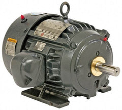 US Motors - 1.5 hp, TEFC Enclosure, No Thermal Protection, 1,750 RPM, 460 Volt, 60 Hz, Three Phase Premium Efficient Motor - Size 145 Frame, Rigid Mount, 1 Speed, Ball Bearings, 2.1 Full Load Amps, F Class Insulation, Reversible - Exact Tool & Supply