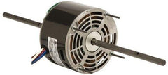 US Motors - 1/8 hp, ODP Enclosure, Auto Thermal Protection, 1,075 RPM, 115 Volt, 60 Hz, Industrial Electric AC/DC Motor - Size 48 Frame, Hub/Stud Mount, 3 Speed, Sleeve Bearings, 2.1 Full Load Amps, B Class Insulation, CCW Lead End - Exact Tool & Supply