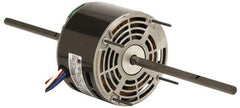 US Motors - 1/2 hp, ODP Enclosure, Auto Thermal Protection, 1,075 RPM, 208-230 Volt, 60 Hz, Industrial Electric AC/DC Motor - Size 48 Frame, Resilient Mount, 3 Speed, Sleeve Bearings, 4.0 Full Load Amps, B Class Insulation, CCW Lead End - Exact Tool & Supply