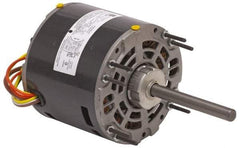 US Motors - 1/8 hp, ODP Enclosure, Auto Thermal Protection, 825 RPM, 208/230 Volt, 50 Hz, Industrial Electric AC/DC Motor - Size 48 Frame, 2 Speed, SAB/Sleeve Bearings, 1.4 Full Load Amps, B Class Insulation, CCW Lead End - Exact Tool & Supply
