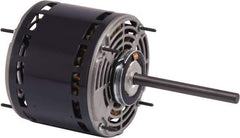 US Motors - 1/35 hp, ODP Enclosure, Auto Thermal Protection, 1,100 RPM, 115 Volt, 60 Hz, Industrial Electric AC/DC Motor - Size 42 Frame, Resilient Mount, 3 Speed, Sleeve Bearings, 0.5 Full Load Amps, A Class Insulation, CW Lead End - Exact Tool & Supply