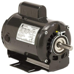 US Motors - 1/4 hp, ODP Enclosure, Auto Thermal Protection, 1,725 RPM, 115 Volt, 60 Hz, Industrial Electric AC/DC Motor - Size 48 Frame, Ring Mount, 1 Speed, Sleeve Bearings, 5.1 Full Load Amps, B Class Insulation, Reversible - Exact Tool & Supply