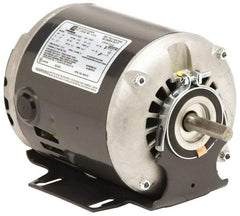 US Motors - 1/2 hp, ODP Enclosure, Auto Thermal Protection, 1,725 RPM, 115/230 Volt, 60 Hz, Industrial Electric AC/DC Motor - Size 56 Frame, Resilient Mount, 1 Speed, Sleeve Bearings, A Class Insulation, CW Drive End Rev - Exact Tool & Supply