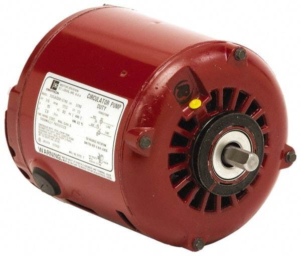 US Motors - 1/6 hp, ODP Enclosure, Auto Thermal Protection, 1,725 RPM, 115 Volt, 60 Hz, Industrial Electric AC/DC Motor - Size 48 Frame, Bracket Mount, 1 Speed, Sleeve Bearings, 3.8 Full Load Amps, B Class Insulation, CW Shaft End - Exact Tool & Supply