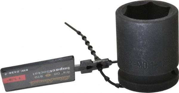 Blackhawk by Proto - 3/4" Drive 1-1/8" Standard Impact Socket - 6 Points, 2-13/64" OAL - Exact Tool & Supply