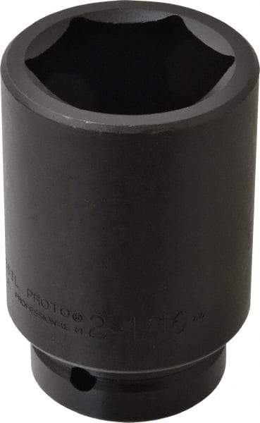 Proto - 1" Drive 2-1/16" Deep Impact Socket - 6 Points, 4-1/4" OAL - Exact Tool & Supply