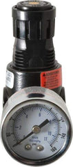 Wilkerson - 1/8 NPT Port, 13 CFM, Zinc Miniature Regulator - 2 to 125 psi Range, 300 Max psi Supply Pressure, 1/8" Gauge Port Thread, 1.65" Wide x 2.88" High - Exact Tool & Supply