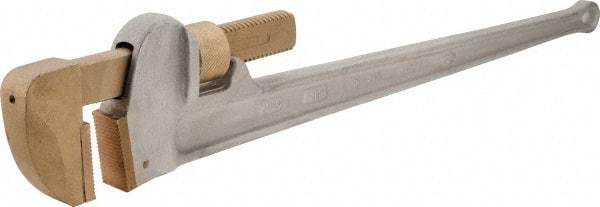 Ampco - 36" Aluminum Straight Pipe Wrench - 5-11/16" Pipe Capacity - Exact Tool & Supply