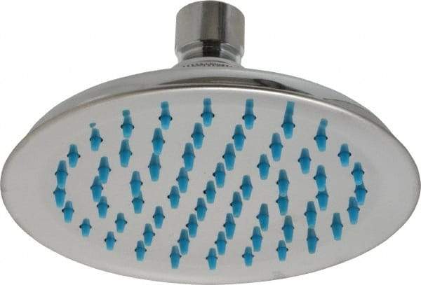Value Collection - 2.5 GPM, 5-1/2 Face Diameter, Shower Head with Brass Ball Joint - Chrome Plated, Brass - Exact Tool & Supply
