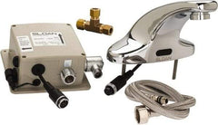 Sloan Valve Co. - Chrome 4" Centerset Electronic & Sensor Faucet without Mixer - Powered by Battery, Standard Spout, 4" Mounting Centers - Exact Tool & Supply