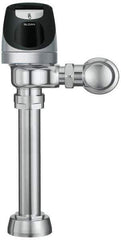 Sloan Valve Co. - 1-1/2" Spud Coupling, 1-1/2" Pipe, Closet Automatic Flush Valve - Single Flush, 1.6 Gal per Flush, Metal Cover, Powered by Solar Battery Backup - Exact Tool & Supply