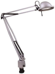 Electrix - 38 Inch, Desk Mounted, Halogen, Silver, Desk Light - 50 Watt, Nonmagnifying - Exact Tool & Supply