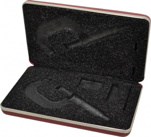 Starrett - Micrometer Case - 2" Max Measurement, Use with 2, 2A, 2M & 2MA Outside Micrometers - Exact Tool & Supply