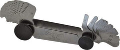 Starrett - 30 Leaf, 4 to 42 TPI Range, Steel Screw Pitch Gage - 60° Thread Angle - Exact Tool & Supply