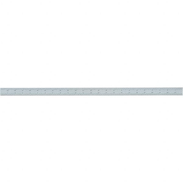 Starrett - 24 Inch Long Blade, 4R Graduation Combination Square Blade - Uncoated, Steel, 1/64, 1/32 1/16 and 1/8 Inch Graduation - Exact Tool & Supply