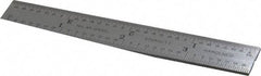 Starrett - 4 Inch Long Blade, 4R Graduation Combination Square Blade - Steel, 1/64, 1/32 1/16 and 1/8 Inch Graduation - Exact Tool & Supply