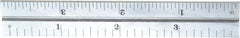 Starrett - 4 Inch Long Blade, 4R Graduation Combination Square Blade - Satin Chrome Finish, Steel, 1/64, 1/32 1/16 and 1/8 Inch Graduation - Exact Tool & Supply