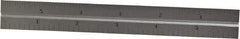 Starrett - 6 Inch Long Blade, 4R Graduation Combination Square Blade - Satin Chrome Finish, Steel, 1/64, 1/32 1/16 and 1/8 Inch Graduation - Exact Tool & Supply