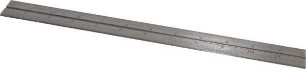 Starrett - 12 Inch Long Blade, 16R Graduation Combination Square Blade - Steel, 1/100, 1/64, 1/50 and 1/32 Inch Graduation - Exact Tool & Supply