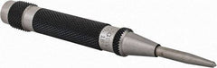 Starrett - 7/16" Automatic Center Punch - 4" OAL, Steel - Exact Tool & Supply