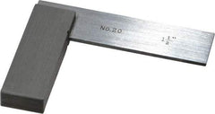 Starrett - 1-1/2" Blade Length, 1-1/2" Base Length Steel Square - 0.0025mm Accuracy - Exact Tool & Supply