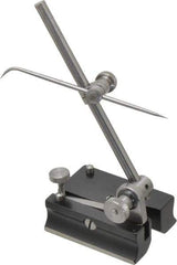 Starrett - 2 Spindle, 4 and 7 Inch Spindle Length, Surface Gage - 2 Inch Long x 1-1/2 Inch Wide Base, Hardened Steel - Exact Tool & Supply