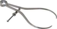 Starrett - 8 Inch Leg, Spring Joint, Steel, Polished, Outside Caliper - 8 Inch Max Measurement, 200mm Max Measurement, Flat Leg with Quick Nut Adjustment - Exact Tool & Supply