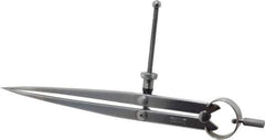 Starrett - 8 Inch Leg, Spring Joint, Steel, Polished, Divider - 8 Inch Max Measurement, 200mm Max Measurement, Flat Leg with Quick Nut Adjustment - Exact Tool & Supply