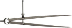 Starrett - 12 Inch Leg, Spring Joint, Steel, Polished, Divider - 12 Inch Max Measurement, 300mm Max Measurement, Flat Leg with Quick Nut Adjustment - Exact Tool & Supply