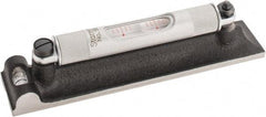 Starrett - 6" Long, 0.0050 & 0.0500" Graduation Sensitivity per 10", 2 Vials, Machinists' Level - Cast Iron, 1-3/32" Wide - Exact Tool & Supply