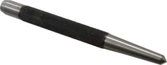 Starrett - 1/4" Center Punch - 5" OAL, Steel - Exact Tool & Supply