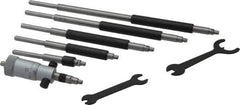 Starrett - 2 to 8", Mechanical Inside Micrometer Set - 0.001" Graduation, Friction Thimble - Exact Tool & Supply
