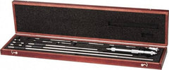Starrett - 2 to 32", Satin Chrome Coated, Mechanical Inside Micrometer Set - 0.001" Graduation, Friction Thimble - Exact Tool & Supply