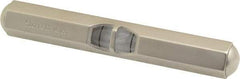Starrett - 3-1/2 Inch Long, Horizontal, Tubular and Pocket Level - Satin Nickel-Plated, 1 Vial - Exact Tool & Supply