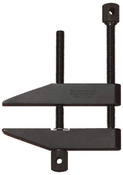 Starrett - 3/4" Max Capacity, 1-5/8" Jaw Length, Parallel Clamp - Hardened Steel, 21/32" Reach - Exact Tool & Supply
