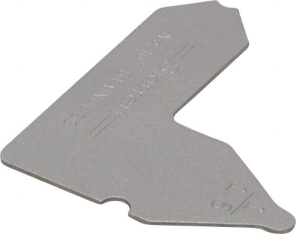 Starrett - 1/16 Inch Radius Gage - Satin Chrome Finish, Stainless Steel - Exact Tool & Supply