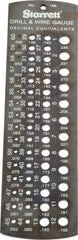 Starrett - 0.04 Inch to 0.228 Inch Hole Size Drill Gage - 5-1/2 Inch Long, 1-1/2 Inch Wide, 60 Holes - Exact Tool & Supply