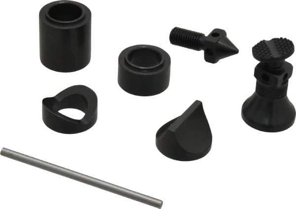 Starrett - 1-1/2 to 2-1/4" High Screw Jack Set - 1" Base Diam - Exact Tool & Supply