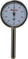 Starrett - 0.2" Range, 0-50-0 Dial Reading, 0.001" Graduation Dial Drop Indicator - 1-7/16" Dial - Exact Tool & Supply