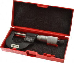 Starrett - 0 to 1" Range, 0.0001" Graduation, Mechanical Outside Micrometer - Ratchet Stop Thimble, Accurate to 0.00005", Digital Counter - Exact Tool & Supply