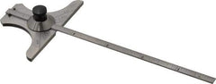 Starrett - 0 to 6 Inch Rule Measurement Range, 30 to 60° Angle Measurement Range, Steel Depth and Angle Gage - 60° Angle Graduation, 2-5/8 Inch Head Length, 1/8 Inch Head Width, 1/32 Inch Rule Graduation - Exact Tool & Supply
