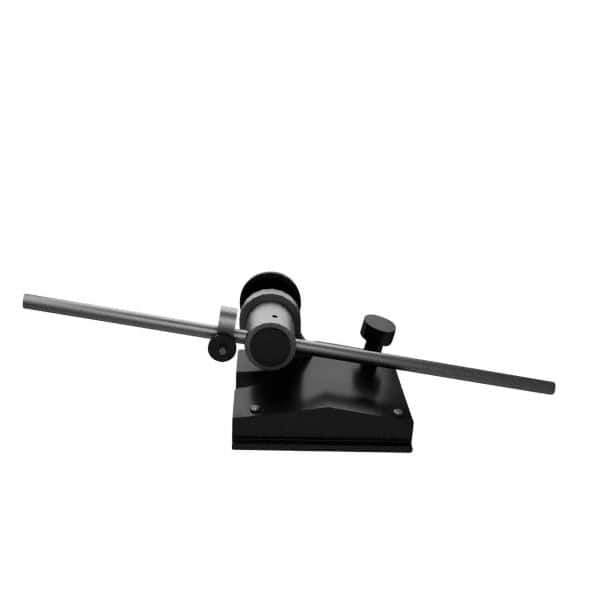 Starrett - 1 Spindle, 9 Inch Spindle Length, Surface Gage - 2-9/16 Inch Long x 2-3/8 Inch Wide Base, Hardened Steel - Exact Tool & Supply