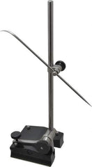 Starrett - 1 Spindle, 12 Inch Spindle Length, Surface Gage - 3-1/2 Inch Long x 3-3/16 Inch Wide Base, Hardened Steel - Exact Tool & Supply
