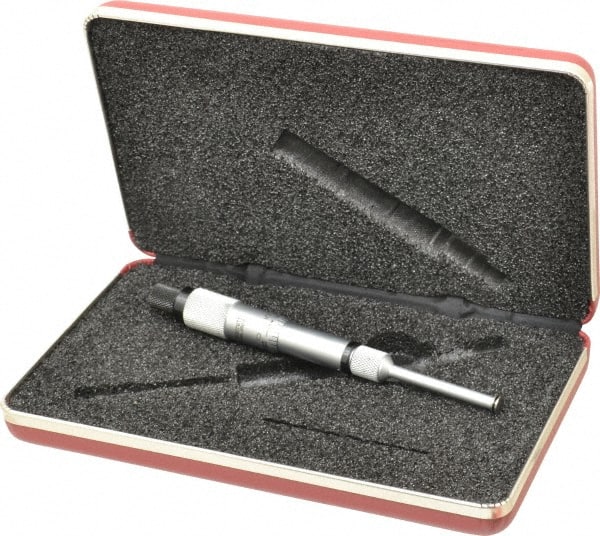 Starrett - 0 (Land Width) to 1 (Land Width)" Outside, Mechanical Groove Micrometer - Exact Tool & Supply