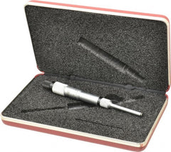 Starrett - 0 (Land Width) to 1 (Land Width)" Outside, Mechanical Groove Micrometer - Exact Tool & Supply