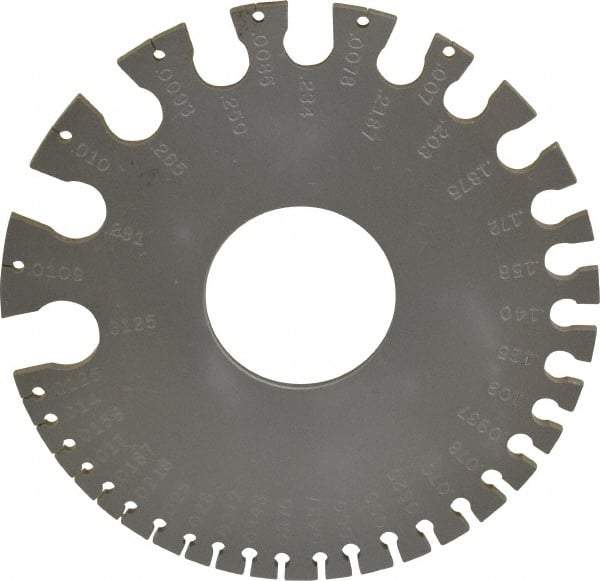 Starrett - #36, Steel Wire and Sheet Metal Gage - Use with Uncoated Sheet and Plate Iron and Steel - Exact Tool & Supply